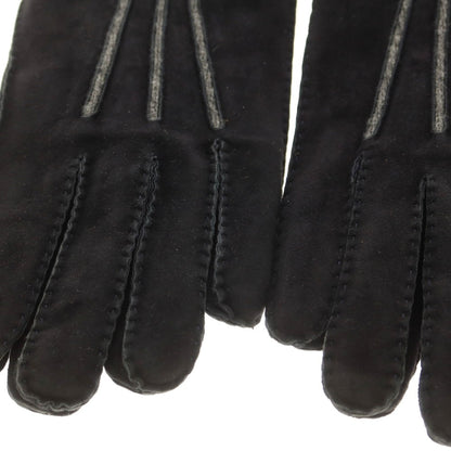 【新品】ラ テッラ LA TERRA スエード カシミヤライニング 手袋 グローブ ブラック【 8 1/2 】【 状態ランクN 】【 メンズ 】