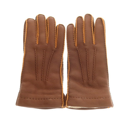 【新品】ラ テッラ LA TERRA レザー カシミヤライニング 手袋 グローブ ブラウン【 7 】【 状態ランクN 】【 メンズ 】