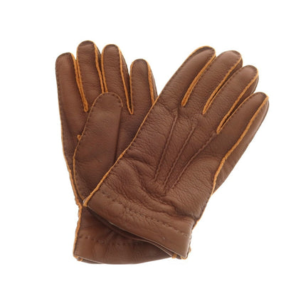 【新品】ラ テッラ LA TERRA レザー カシミヤライニング 手袋 グローブ ブラウン【 8 】【 状態ランクN 】【 メンズ 】
