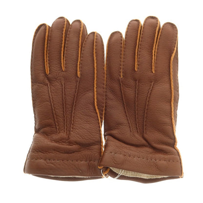 【新品】ラ テッラ LA TERRA レザー カシミヤライニング 手袋 グローブ ブラウン【 8 】【 状態ランクN 】【 メンズ 】