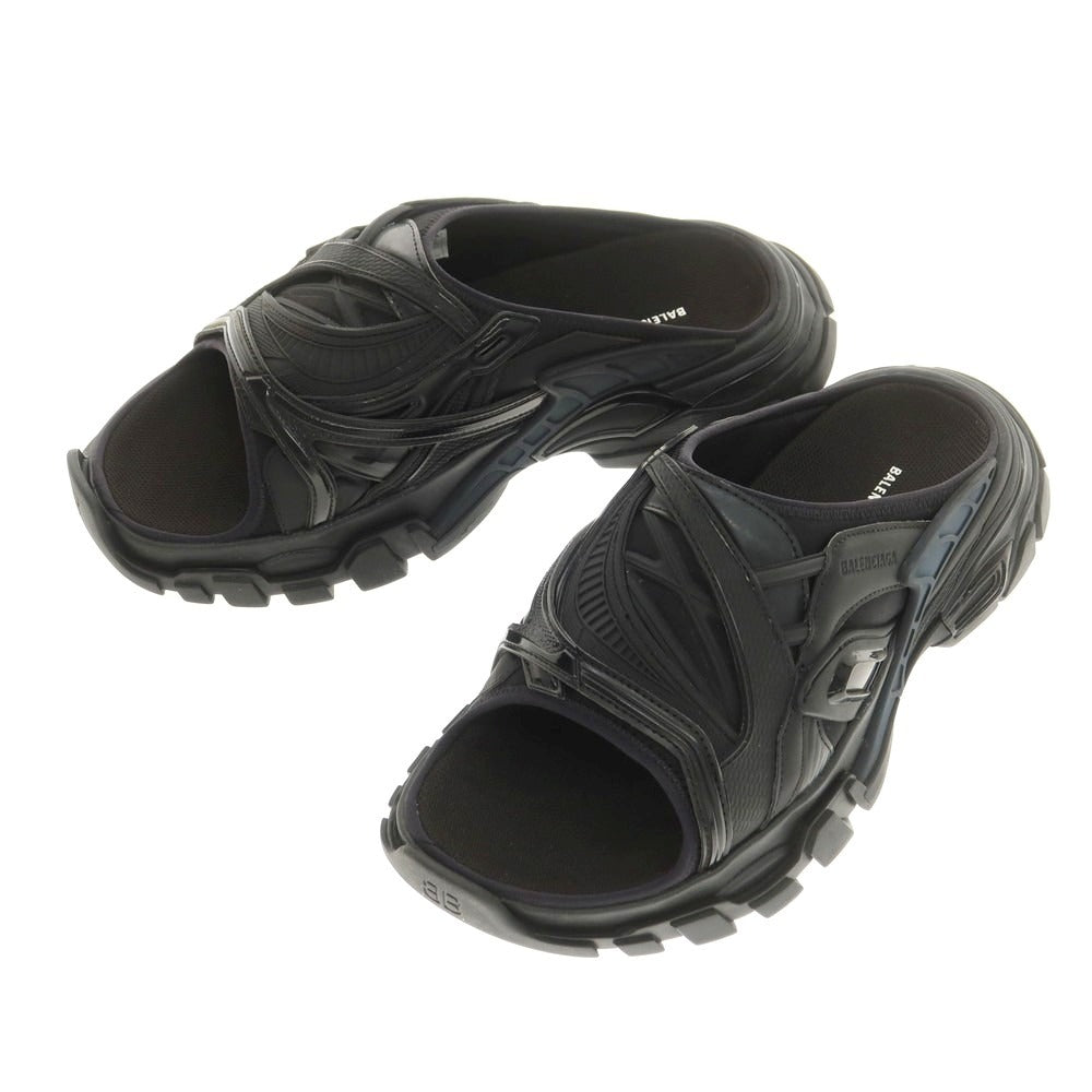 【中古】【未使用】バレンシアガ BALENCIAGA スライドサンダル ブラック【 41 】【 状態ランクS 】【 メンズ 】