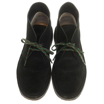 【中古】クラークス Clarks スエード デザートブーツ ブラック【 表記不明(US8位) 】【 状態ランクC 】【 メンズ 】