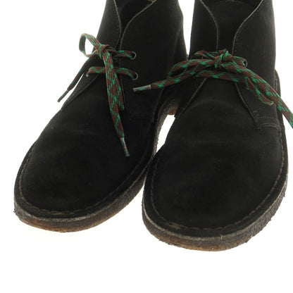 【中古】クラークス Clarks スエード デザートブーツ ブラック【 表記不明(US8位) 】【 状態ランクC 】【 メンズ 】