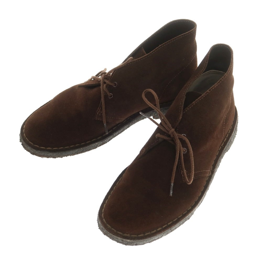 【中古】クラークス Clarks スエード デザートブーツ ブーツ ブラウン【 US8 】【 状態ランクB 】【 メンズ 】