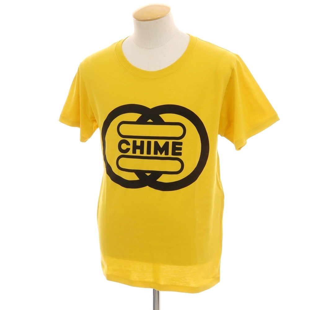 [Used] [Unused] Gucci Cotton CHIME Logo Print Crew Neck Short Sleeve T-Shirt Yellow [XS] [Condition Rank S] [Men&