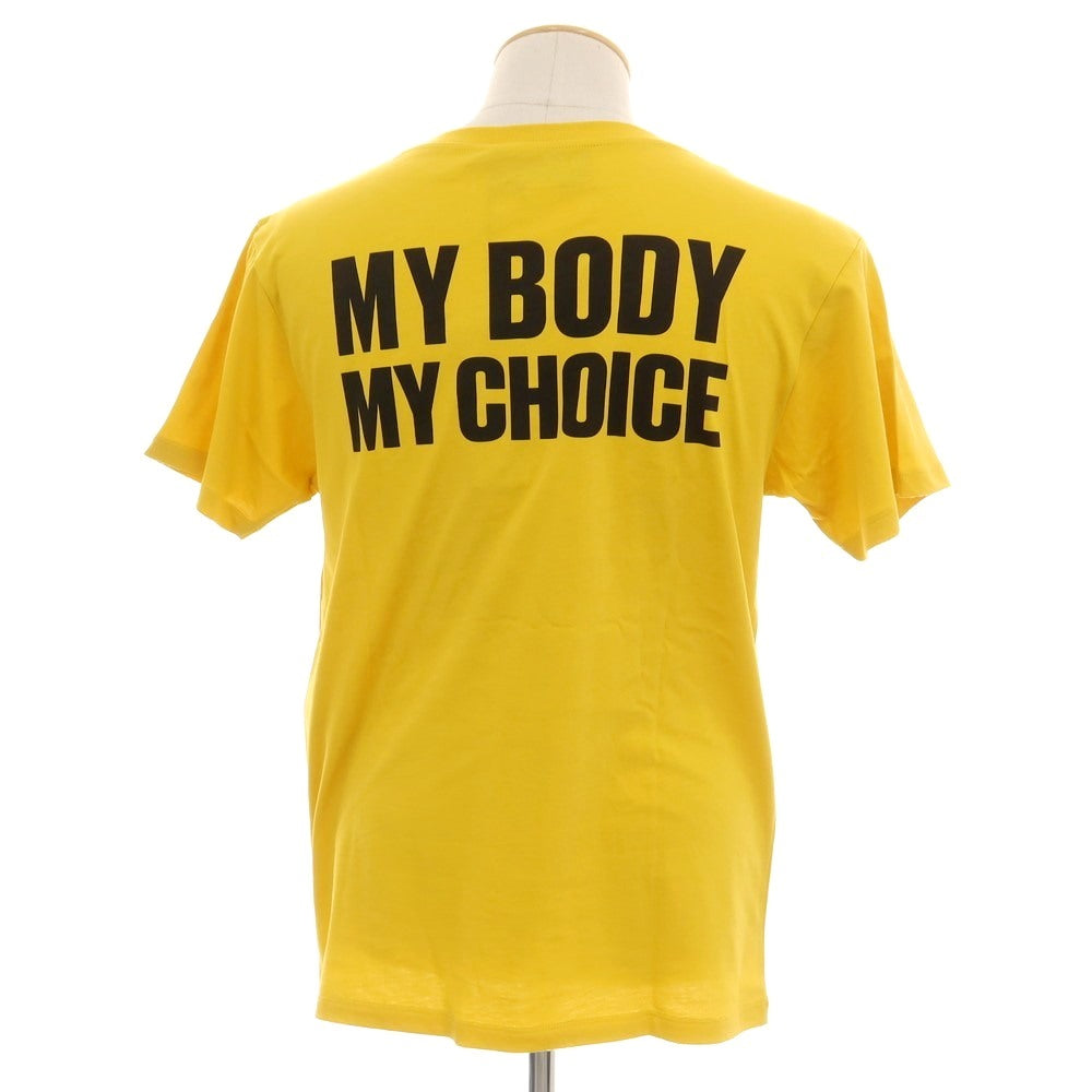 [Used] [Unused] Gucci Cotton CHIME Logo Print Crew Neck Short Sleeve T-Shirt Yellow [XS] [Condition Rank S] [Men&