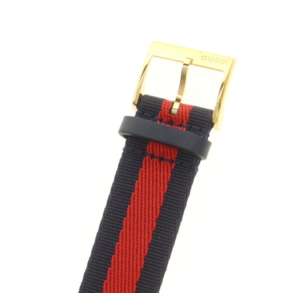 【中古】【未使用】グッチ GUCCI タイムレスG BEE 腕時計 ゴールドxネイビー【 状態ランクS 】【 ユニセックス 】[CPD]