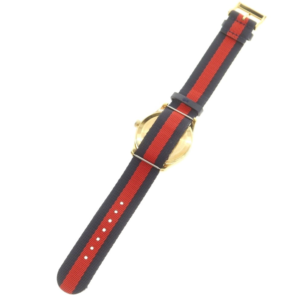 【中古】【未使用】グッチ GUCCI タイムレスG BEE 腕時計 ゴールドxネイビー【 状態ランクS 】【 ユニセックス 】[CPD]