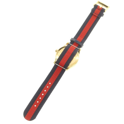 【中古】【未使用】グッチ GUCCI タイムレスG BEE 腕時計 ゴールドxネイビー【 状態ランクS 】【 ユニセックス 】