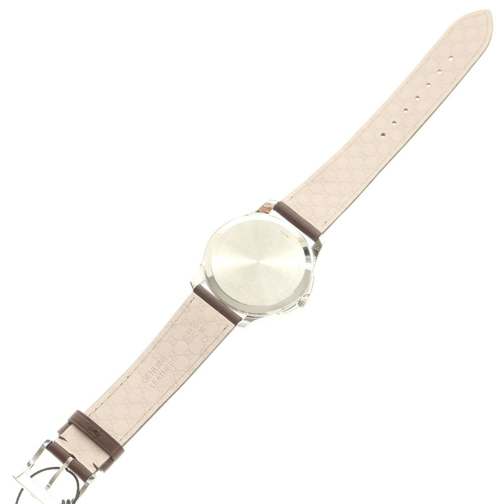 【中古】グッチ GUCCI Gタイムレス 腕時計 シルバーxダークブラウン【 状態ランクA 】【 ユニセックス 】