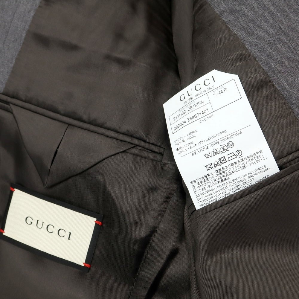 [Used] [Unused] Gucci Wool 2-Button Suit, Grey [44] [Condition Rank S] [Men&