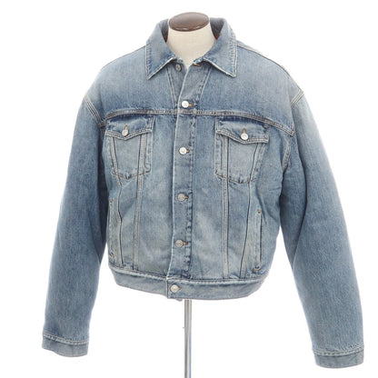 【中古】【未使用】バレンシアガ BALENCIAGA 内ボア デニムジャケット ジージャン ウォッシュブルー【 42 】【 状態ランクS 】【 メンズ 】