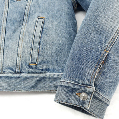 【中古】【未使用】バレンシアガ BALENCIAGA 内ボア デニムジャケット ジージャン ウォッシュブルー【 42 】【 状態ランクS 】【 メンズ 】