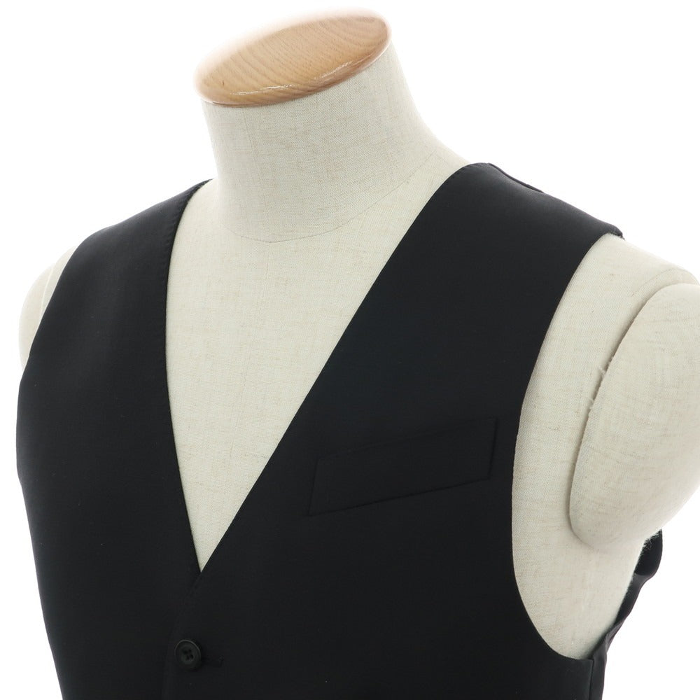 【中古】【未使用】アレキサンダーマックイーン Alexander McQueen ウールモヘヤ ジレ ベスト ブラック【 46 】【 状態ランクS 】【 メンズ 】[DPD]