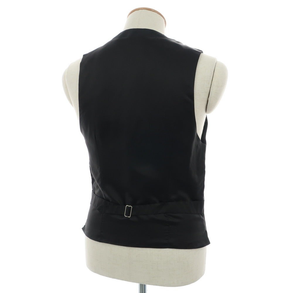 【中古】【未使用】アレキサンダーマックイーン Alexander McQueen ウールモヘヤ ジレ ベスト ブラック【 46 】【 状態ランクS 】【 メンズ 】[DPD]