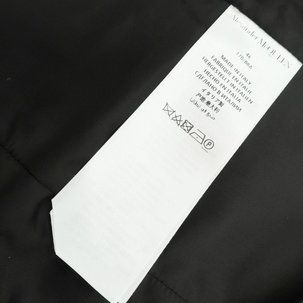【中古】【未使用】アレキサンダーマックイーン Alexander McQueen ウールモヘヤ ジレ ベスト ブラック【 46 】【 状態ランクS 】【 メンズ 】[DPD]