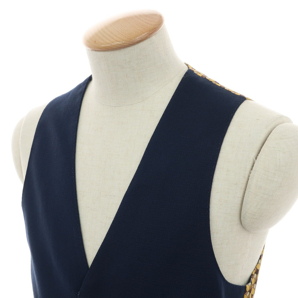 [Used] [Unused] GUCCI Rayon Gilet Vest Navy [44] [Condition Rank S] [Men&