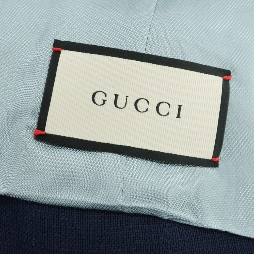 [Used] [Unused] GUCCI Rayon Gilet Vest Navy [44] [Condition Rank S] [Men&