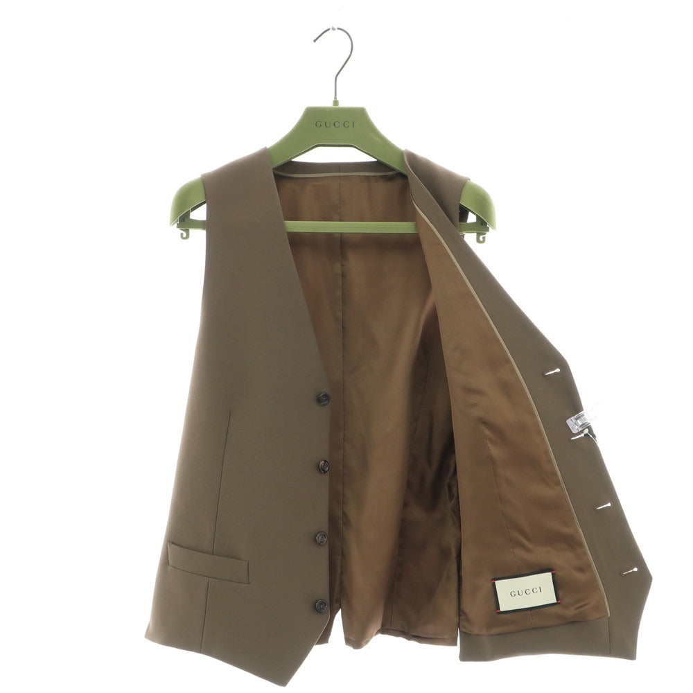 [Used] [Unused] Gucci Wool Polyester Gilet Vest Olive [44] [Condition Rank S] [Men&