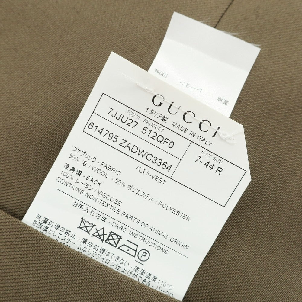[Used] [Unused] Gucci Wool Polyester Gilet Vest Olive [44] [Condition Rank S] [Men&