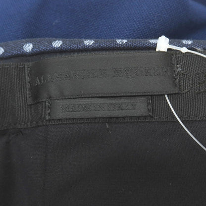 【中古】【未使用】アレキサンダーマックイーン Alexander McQueen ウール カジュアルスラックスパンツ ネイビーブルー【 44 】【 状態ランクS 】【 メンズ 】