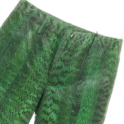 【中古】グッチ GUCCI カーフスキンレザー パンツ グリーン【 46 】【 状態ランクA 】【 メンズ 】