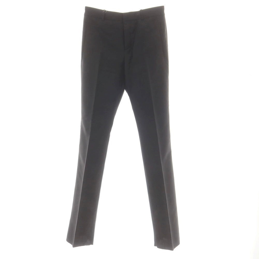 【中古】【未使用】アレキサンダーマックイーン Alexander McQueen ウールモヘヤ ドレススラックスパンツ ブラック【 44 】【 状態ランクS 】【 メンズ 】