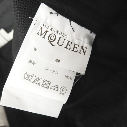 【中古】【未使用】アレキサンダーマックイーン Alexander McQueen ウールモヘヤ ドレススラックスパンツ ブラック【 44 】【 状態ランクS 】【 メンズ 】