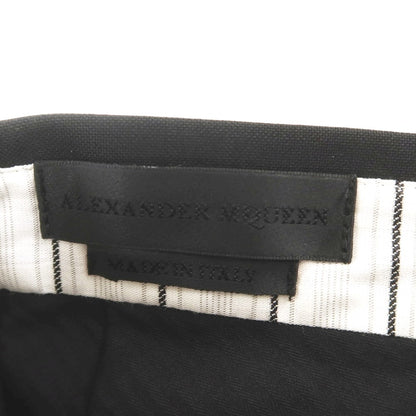 【中古】【未使用】アレキサンダーマックイーン Alexander McQueen ウールモヘヤ ドレススラックスパンツ ブラック【 44 】【 状態ランクS 】【 メンズ 】