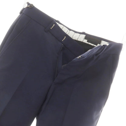 【中古】【未使用】アレキサンダーマックイーン Alexander McQueen ウールモヘヤ ドレススラックスパンツ ネイビー【 44 】【 状態ランクS 】【 メンズ 】