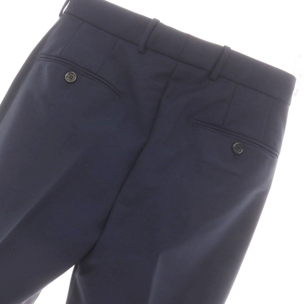 【中古】【未使用】アレキサンダーマックイーン Alexander McQueen ウールモヘヤ ドレススラックスパンツ ネイビー【 44 】【 状態ランクS 】【 メンズ 】[EPD]