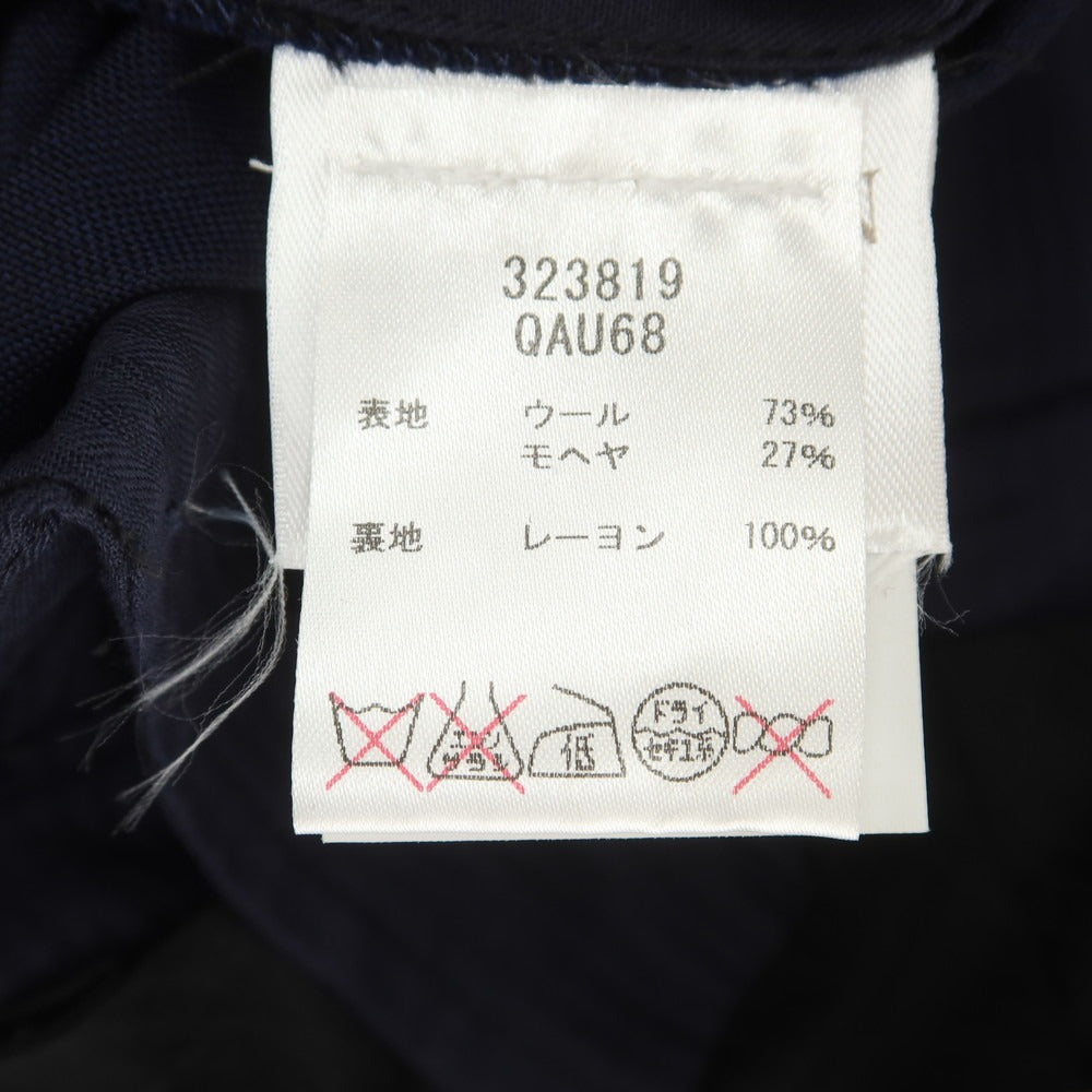 【中古】【未使用】アレキサンダーマックイーン Alexander McQueen ウールモヘヤ ドレススラックスパンツ ネイビー【 44 】【 状態ランクS 】【 メンズ 】[EPD]