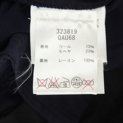 【中古】【未使用】アレキサンダーマックイーン Alexander McQueen ウールモヘヤ ドレススラックスパンツ ネイビー【 44 】【 状態ランクS 】【 メンズ 】