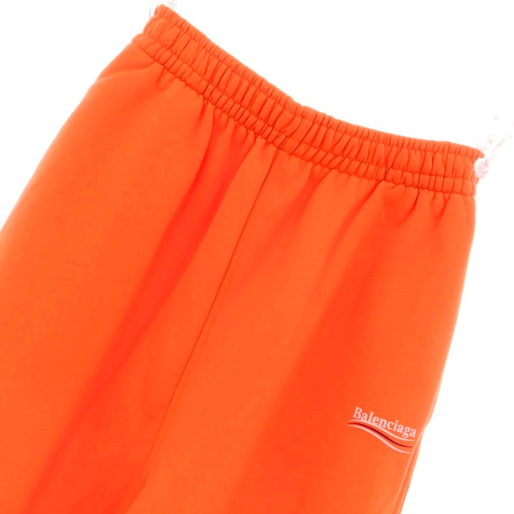 【中古】【未使用】バレンシアガ BALENCIAGA ポリエステルコットン スウェットパンツ ネオンオレンジ【サイズXS】【 状態ランクS 】【 メンズ 】[EPD]