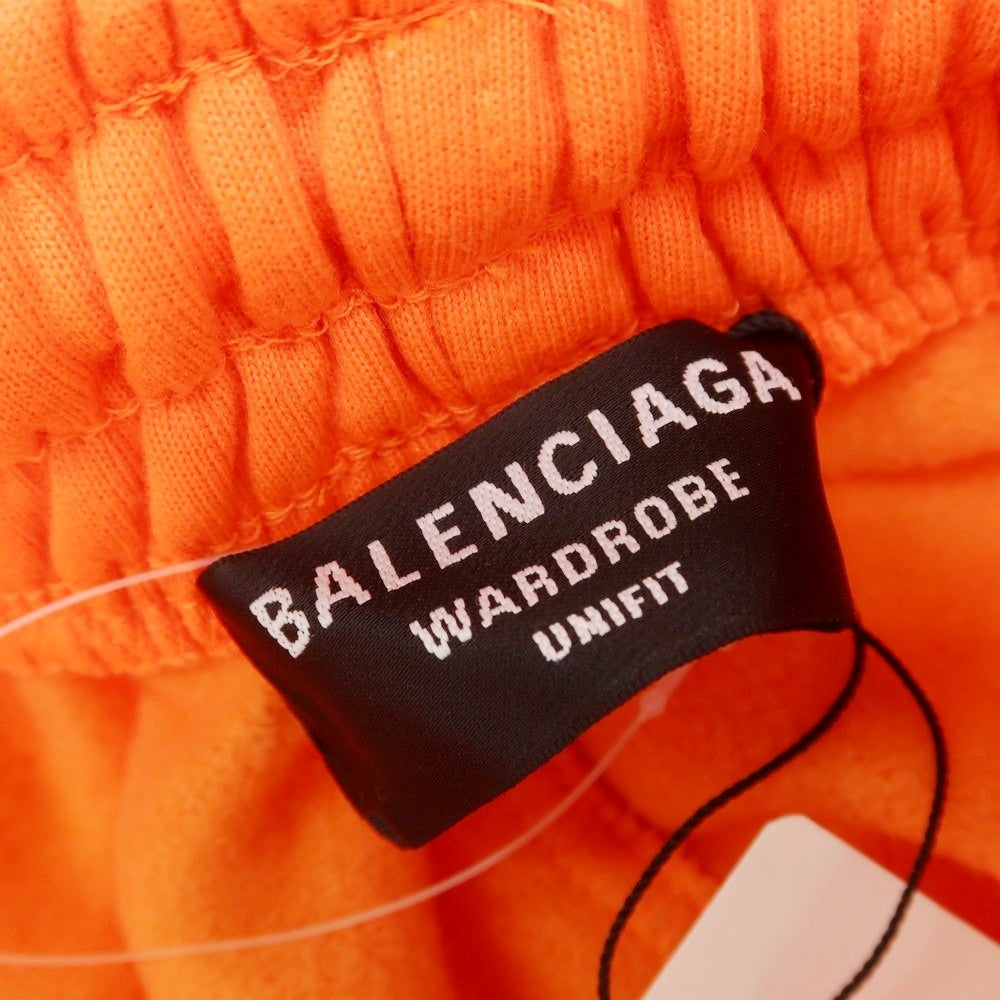 【中古】【未使用】バレンシアガ BALENCIAGA ポリエステルコットン スウェットパンツ ネオンオレンジ【サイズXS】【 状態ランクS 】【 メンズ 】[EPD]