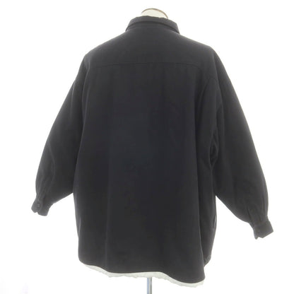 【中古】ラフシモンズ RAF SIMONS 中綿入り コットン オーバーサイズ シャツブルゾン ブラック【 42 】【 状態ランクD 】【 メンズ 】