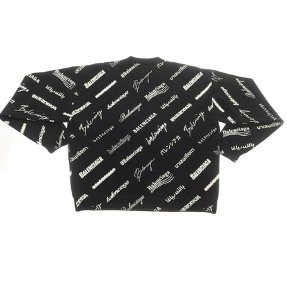 【中古】バレンシアガ BALENCIAGA ウールポリエステル クルーネック プルオーバーニット ブラックxホワイト【 XL 】【 状態ランクA 】【 メンズ 】