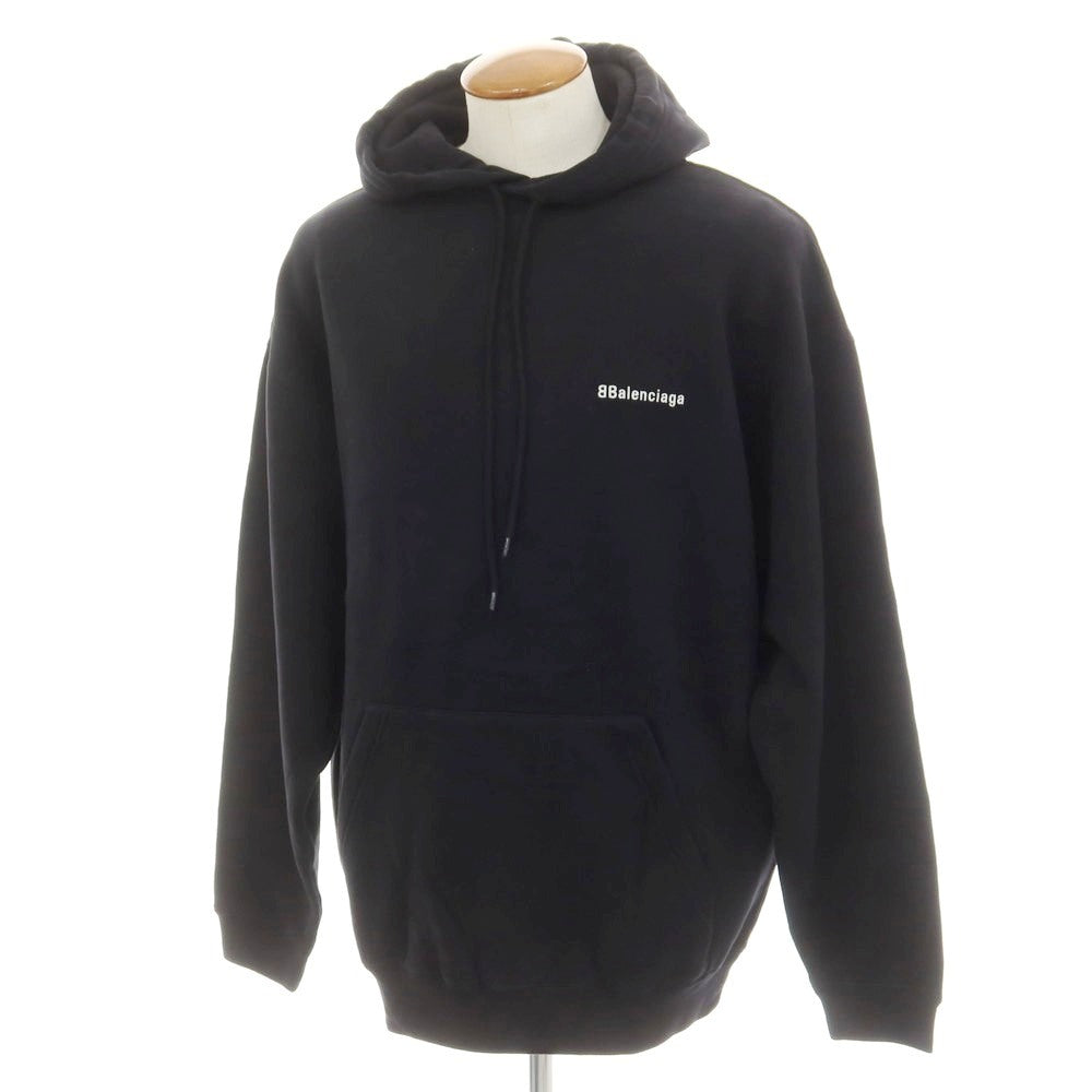 【中古】【未使用】バレンシアガ BALENCIAGA コットン プルオーバー パーカー ブラック【 M 】【 状態ランクS 】【 メンズ 】
