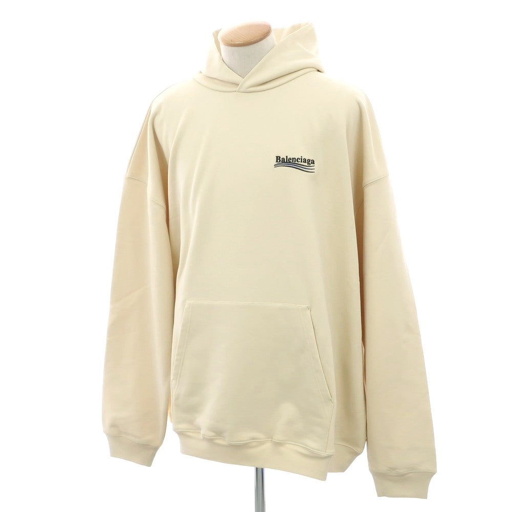 【中古】バレンシアガ BALENCIAGA コットン スウェット プルオーバー パーカー ライトベージュ【 S 】【 状態ランクA 】【 メンズ 】[EPD]