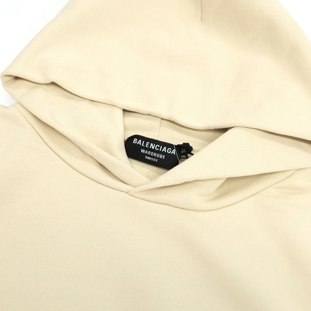 【中古】バレンシアガ BALENCIAGA コットン スウェット プルオーバー パーカー ライトベージュ【 S 】【 状態ランクA 】【 メンズ 】[EPD]