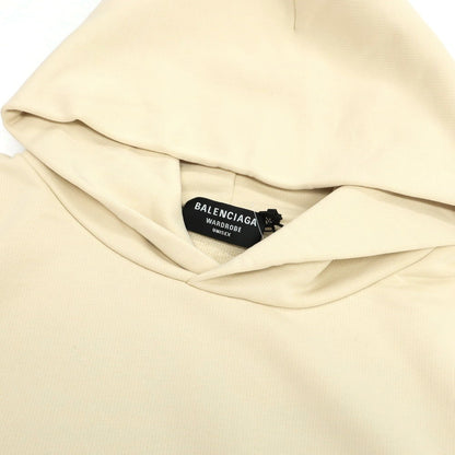 【中古】バレンシアガ BALENCIAGA コットン スウェット プルオーバー パーカー ライトベージュ【 S 】【 状態ランクA 】【 メンズ 】