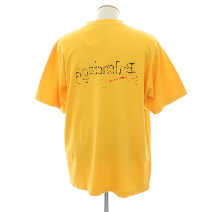 【中古】バレンシアガ BALENCIAGA ユーズド加工 コットン クルーネック 半袖Ｔシャツ イエロー【 XS 】【 状態ランクA 】【 メンズ 】