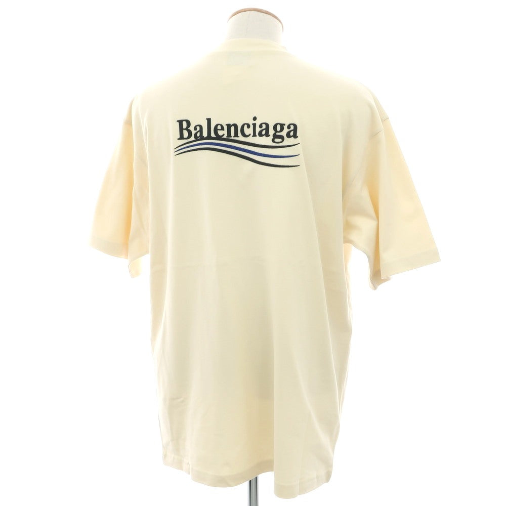 【中古】バレンシアガ BALENCIAGA コットン クルーネック 半袖Ｔシャツ ライトベージュ【 S 】【 状態ランクA 】【 メンズ 】