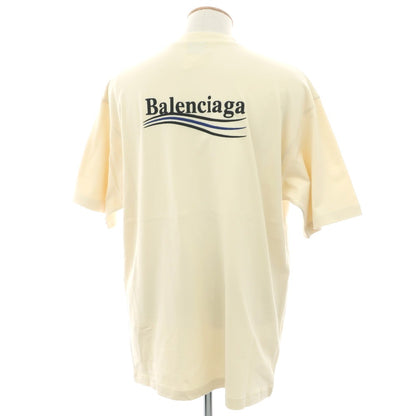 【中古】バレンシアガ BALENCIAGA コットン クルーネック 半袖Ｔシャツ ライトベージュ【 S 】【 状態ランクA 】【 メンズ 】