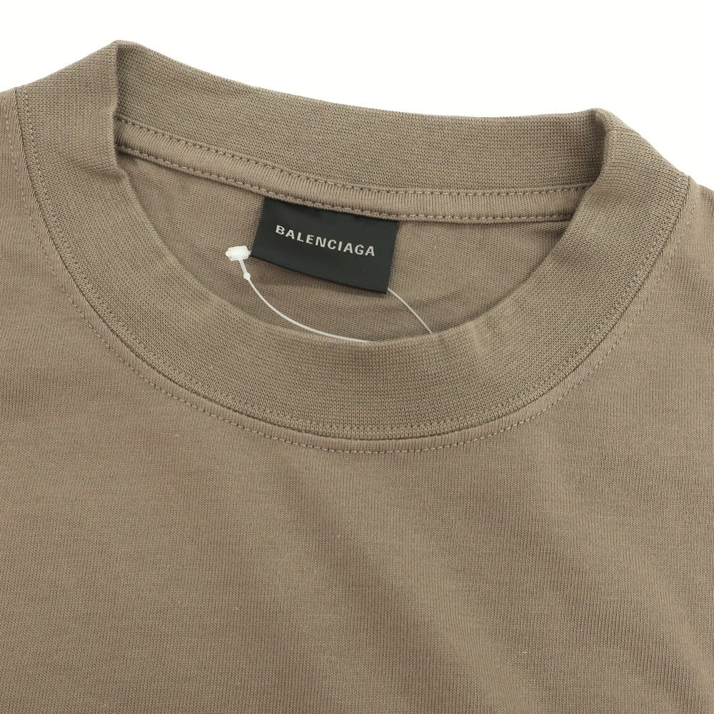 【中古】バレンシアガ BALENCIAGA × THE WORLD FOOD PROGRAMME コットン クルーネック 半袖Ｔシャツ アッシュブラウン【 L 】【 状態ランクA 】【 メンズ 】[DPD]