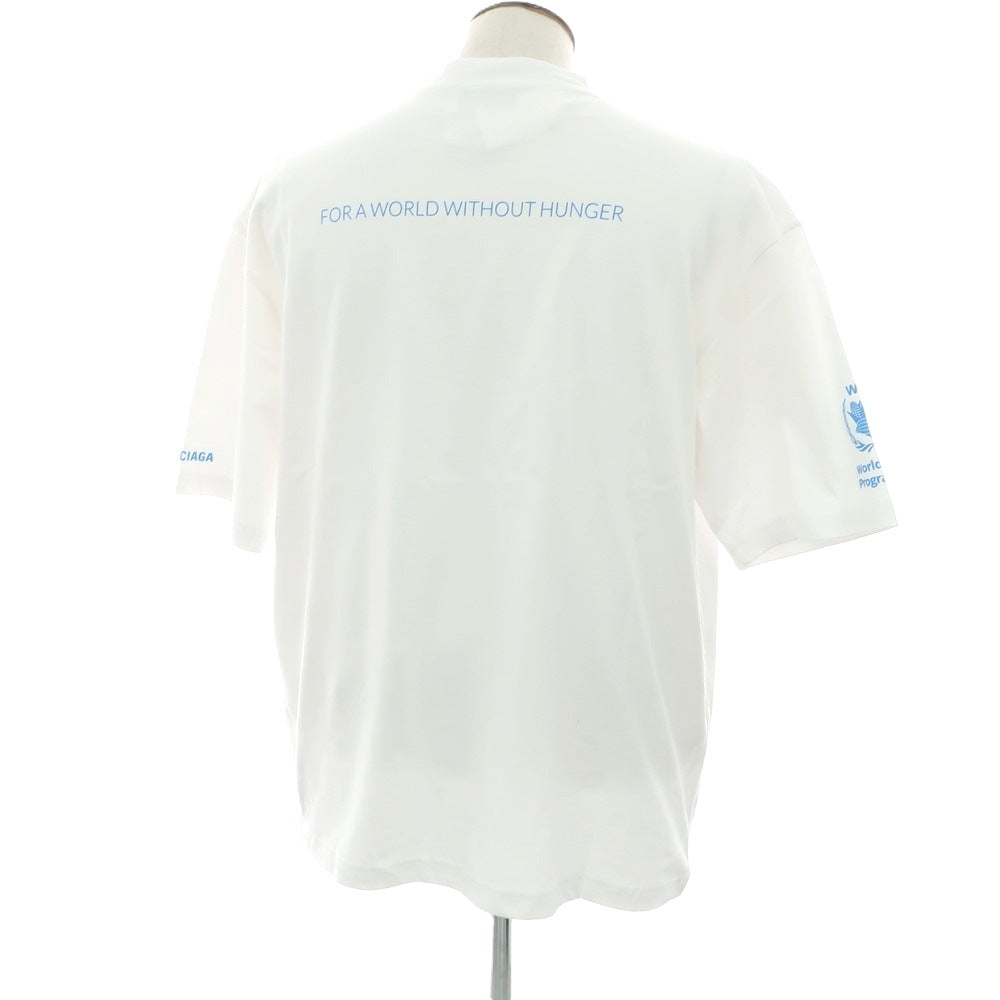 【中古】バレンシアガ BALENCIAGA × THE WORLD FOOD PROGRAMME コットン クルーネック 半袖Ｔシャツ ホワイト【 XL 】【 状態ランクA 】【 メンズ 】