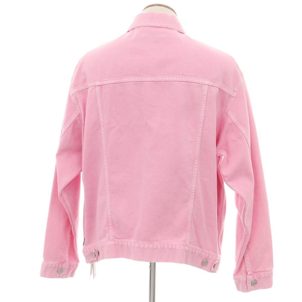 [Used] [Unused] BALENCIAGA Logo Embroidered Denim Jacket Pink [38] [Condition Rank S] [Men&