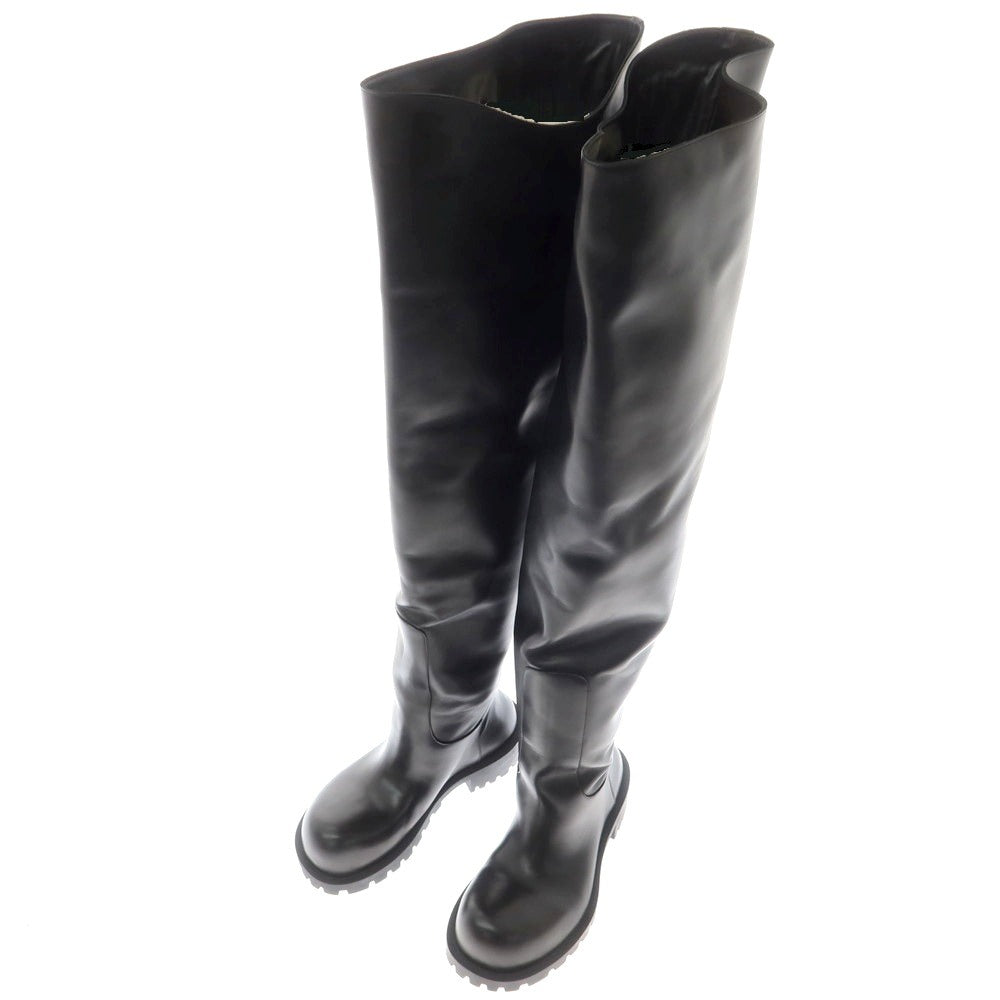 【中古】【未使用】バレンシアガ BALENCIAGA レザー ロング ブーツ ブラック【 41 】【 状態ランクS 】【 メンズ 】