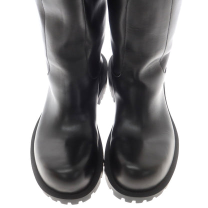 【中古】【未使用】バレンシアガ BALENCIAGA レザー ロング ブーツ ブラック【 41 】【 状態ランクS 】【 メンズ 】
