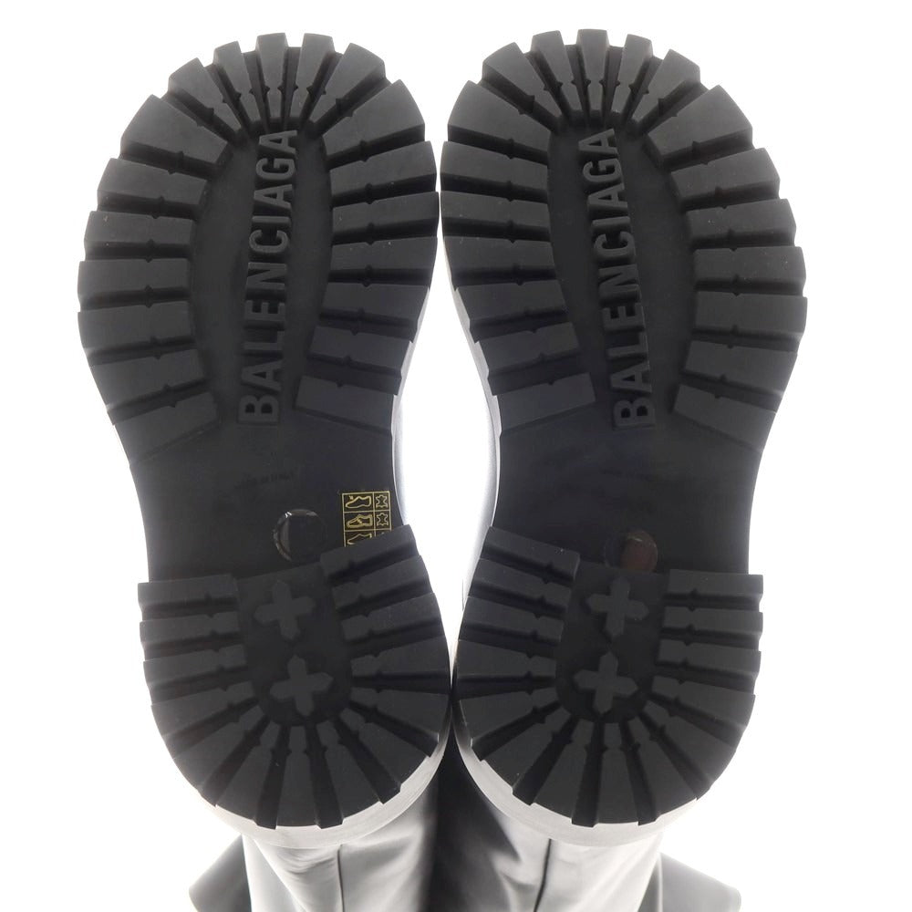 【中古】【未使用】バレンシアガ BALENCIAGA レザー ロング ブーツ ブラック【 41 】【 状態ランクS 】【 メンズ 】